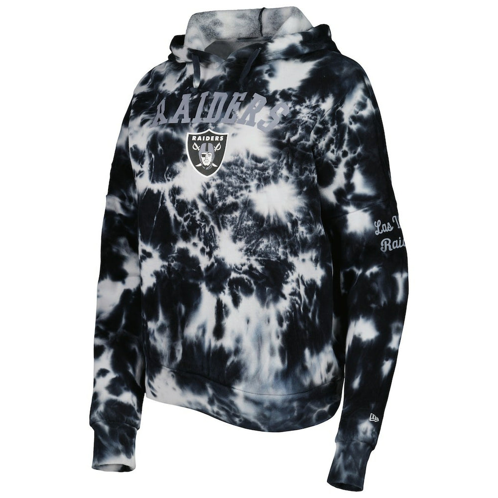 Las Vegas Raiders New Era Women's Cloud Dye Fleece Pullover Hoodie Black | NFL