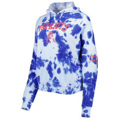 New England Patriots New Era Women's Cloud Dye Fleece Pullover Hoodie Royal | NFL