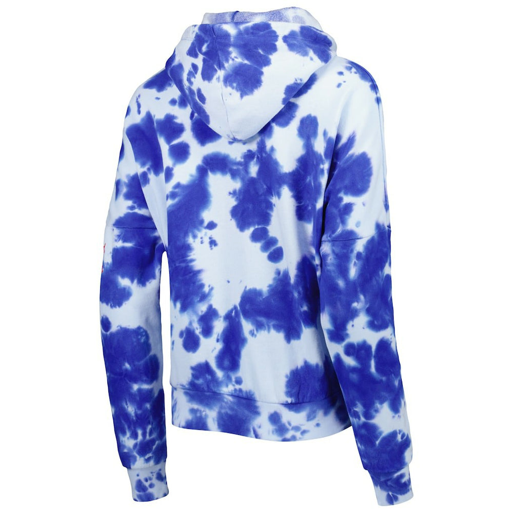 New England Patriots New Era Women's Cloud Dye Fleece Pullover Hoodie Royal | NFL