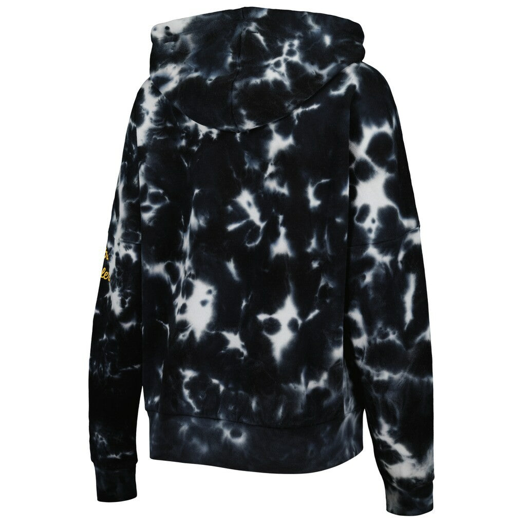 Pittsburgh Steelers New Era Women's Cloud Dye Fleece Pullover Hoodie Black | NFL