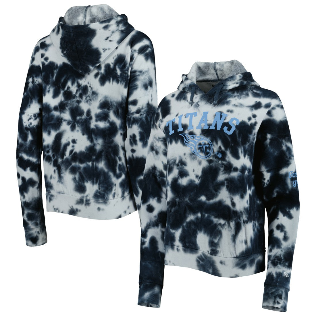Tennessee Titans New Era Women's Cloud Dye Fleece Pullover Hoodie Navy | NFL