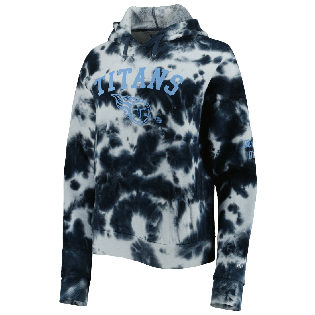 Tennessee Titans New Era Women's Cloud Dye Fleece Pullover Hoodie Navy | NFL
