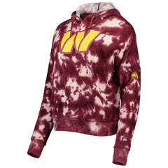 Washington Commanders New Era Women's Cloud Dye Fleece Pullover Hoodie Burgundy | NFL