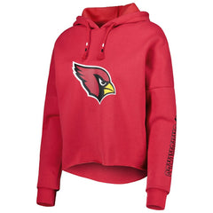 Arizona Cardinals New Era Women's Foil Sleeve Pullover Hoodie Cardinal | NFL