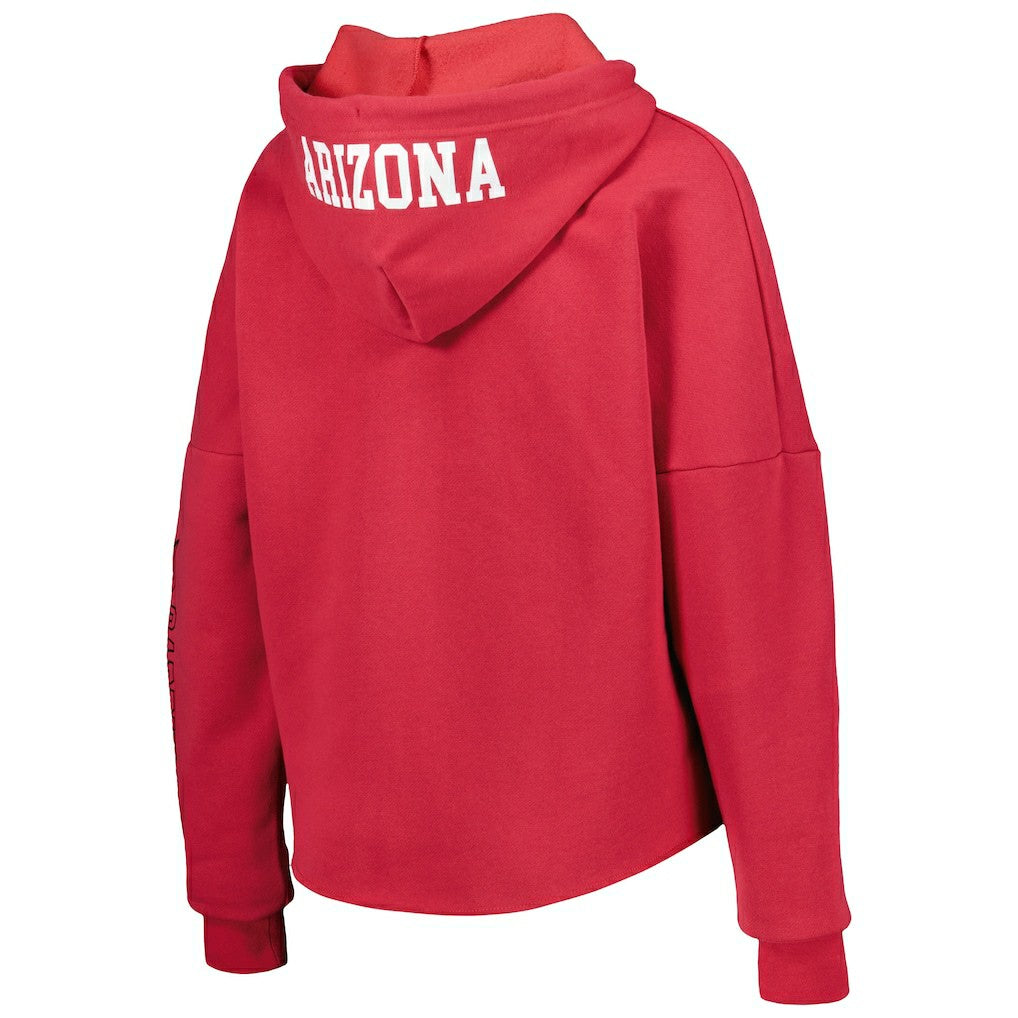 Arizona Cardinals New Era Women's Foil Sleeve Pullover Hoodie Cardinal | NFL