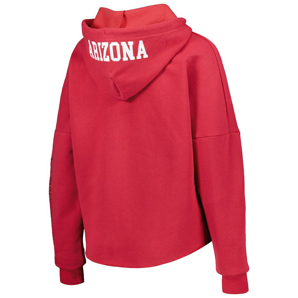 Arizona Cardinals New Era Women's Foil Sleeve Pullover Hoodie Cardinal | NFL