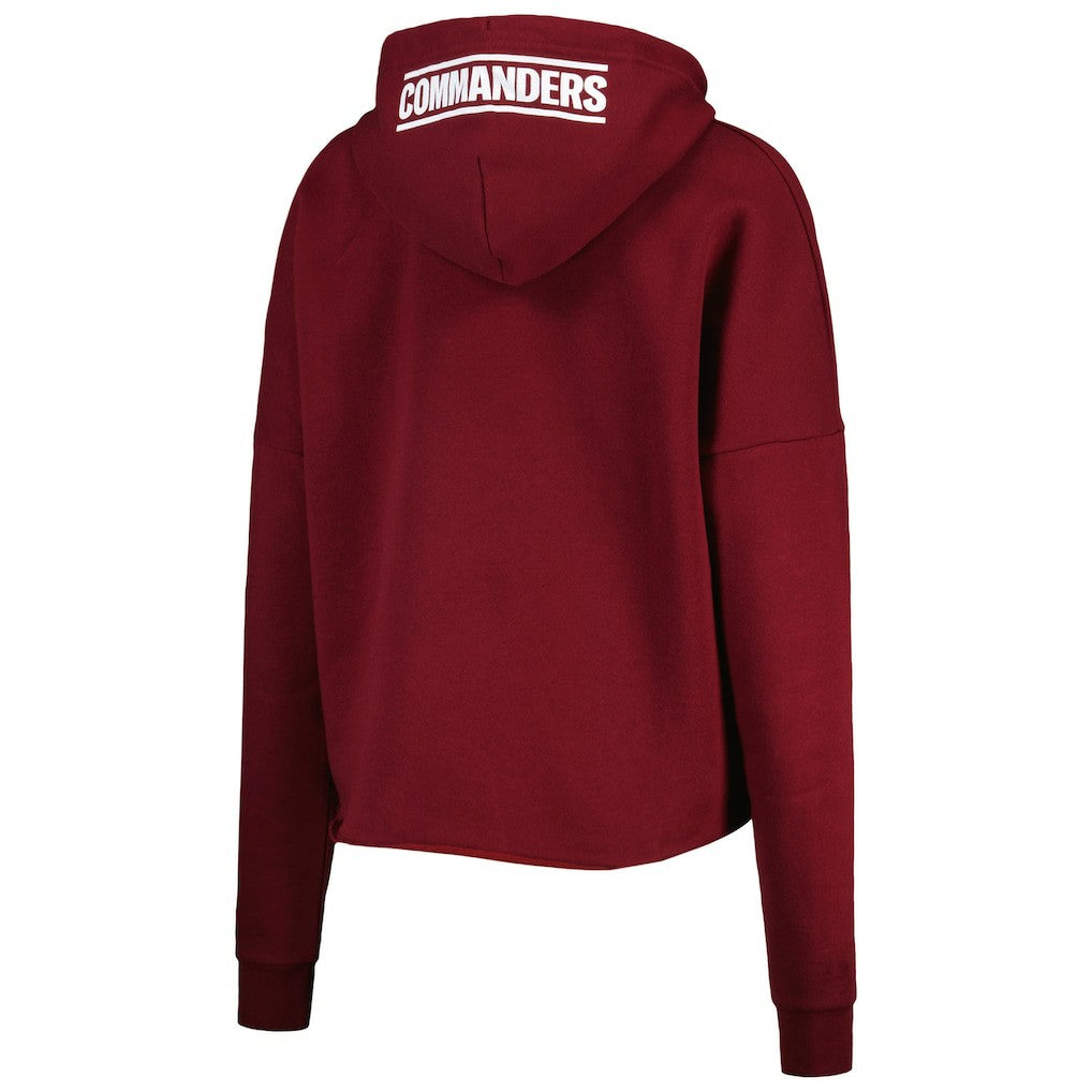 Washington Commanders New Era Women's Foil Sleeve Pullover Hoodie Burgundy | NFL
