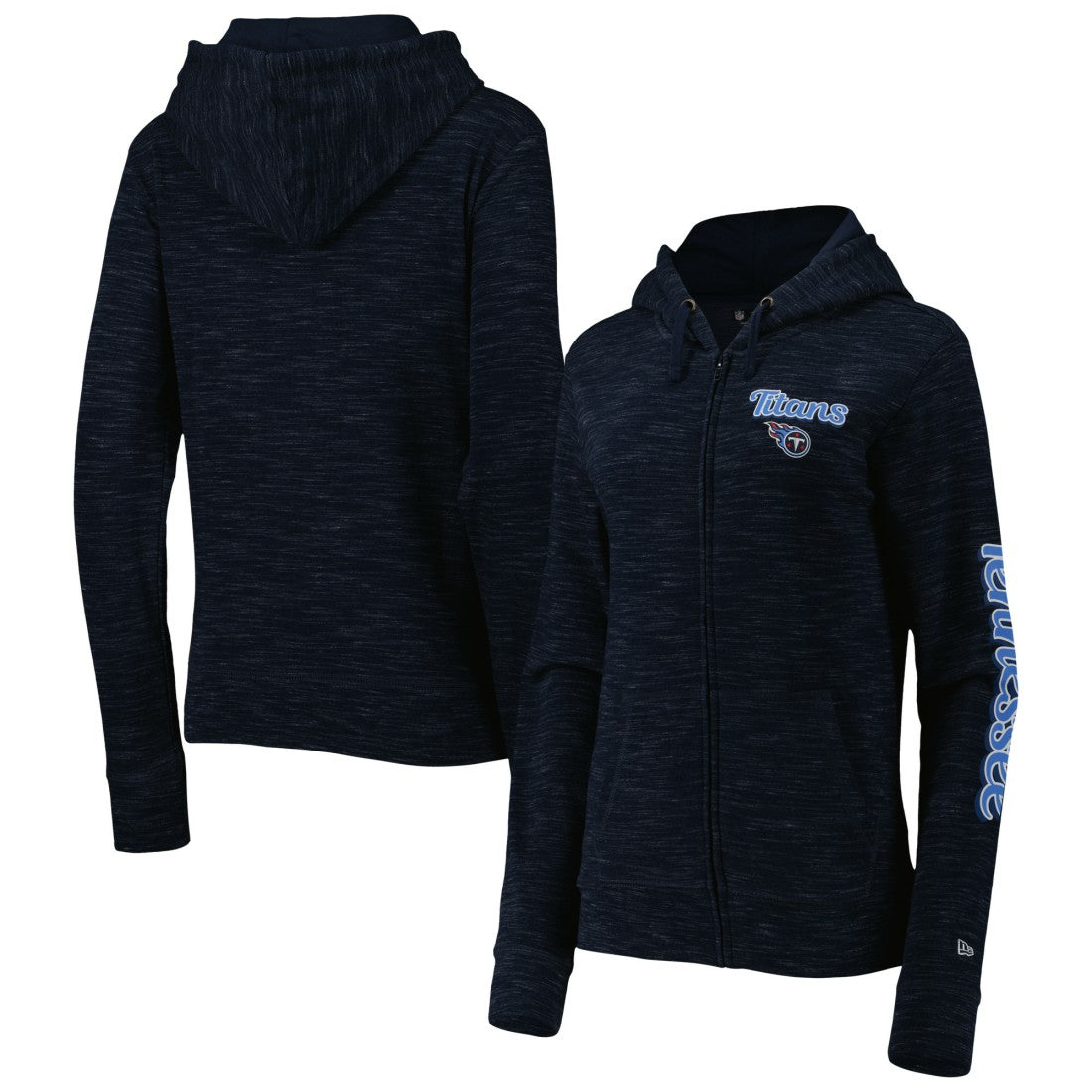 Tennessee Titans New Era Women's Reverse Full-Zip Hoodie Navy | NFL