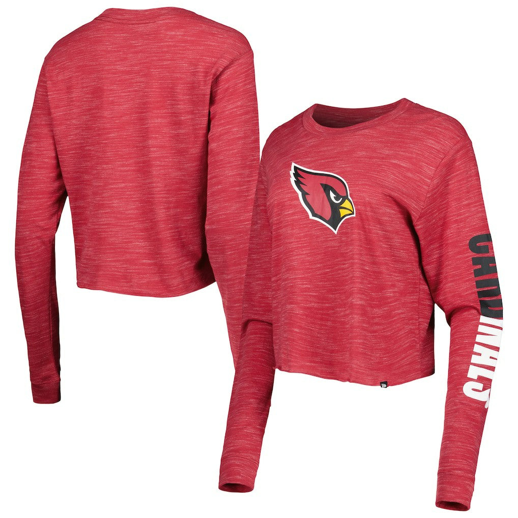 Arizona Cardinals New Era Women's Crop Long Sleeve T-Shirt Cardinal | NFL