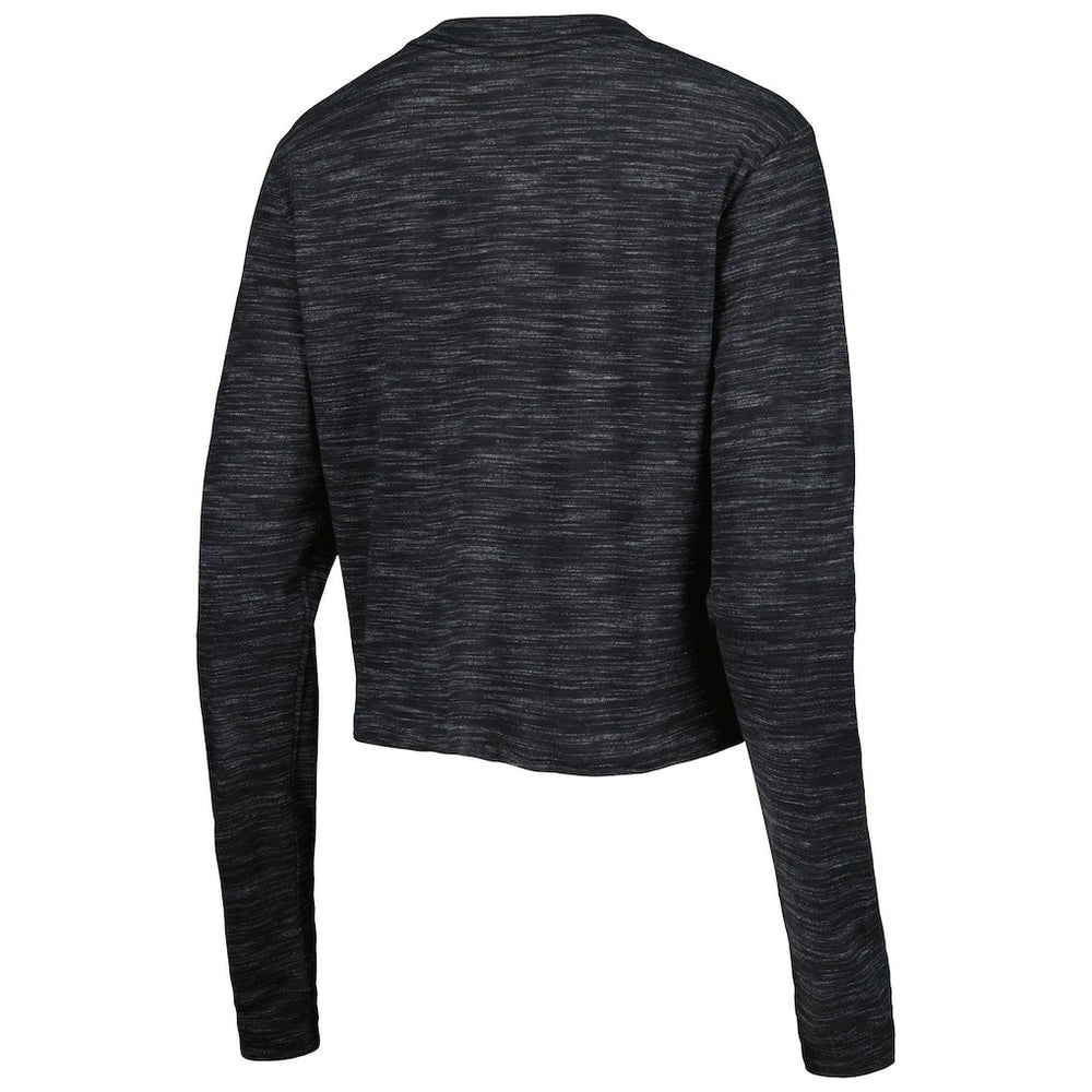 Las Vegas Raiders New Era Women's Crop Long Sleeve T-Shirt Black | NFL