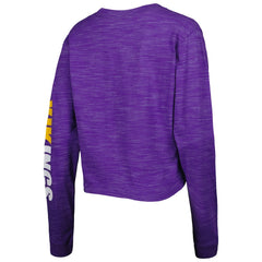 Minnesota Vikings New Era Women's Crop Long Sleeve T-Shirt Purple | NFL