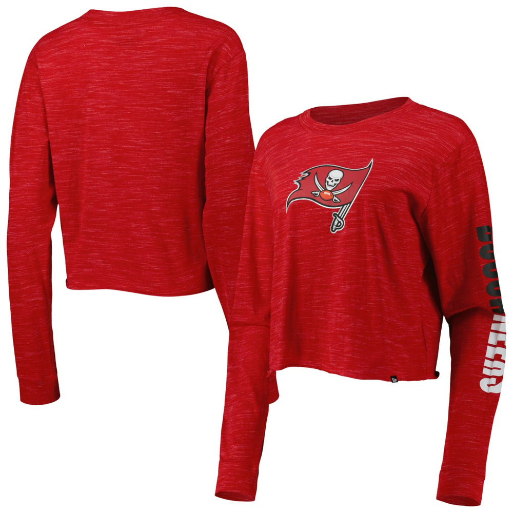 Tampa Bay Buccaneers New Era Women's Crop Long Sleeve T-Shirt Red | NFL