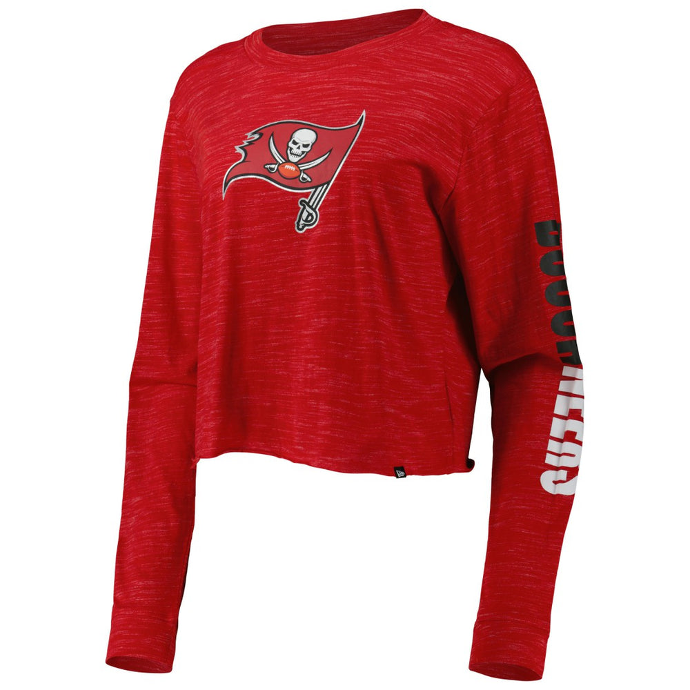 Tampa Bay Buccaneers New Era Women's Crop Long Sleeve T-Shirt Red | NFL