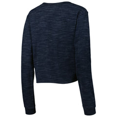 Tennessee Titans New Era Women's Crop Long Sleeve T-Shirt Navy | NFL