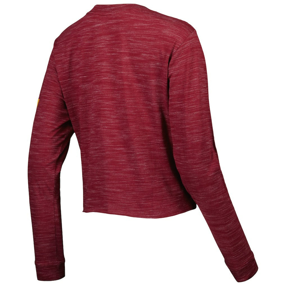 Washington Commanders New Era Women's Crop Long Sleeve T-Shirt Burgundy | NFL