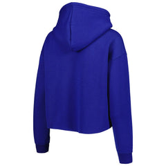 Los Angeles Rams Cuce Women's Crystal Logo Cropped Pullover Hoodie Royal | NFL