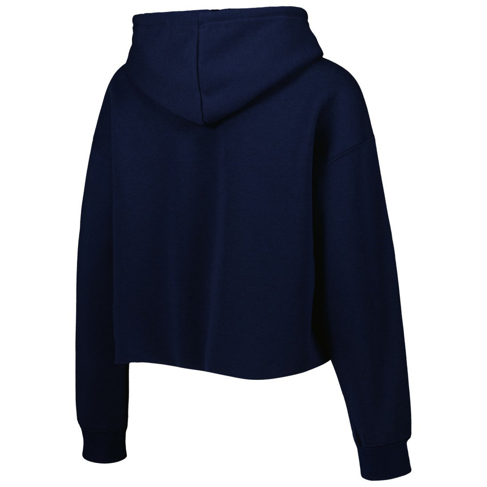 Tennessee Titans Cuce Women's Crystal Logo Cropped Pullover Hoodie Navy | NFL