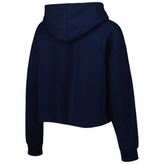 Tennessee Titans Cuce Women's Crystal Logo Cropped Pullover Hoodie Navy | NFL