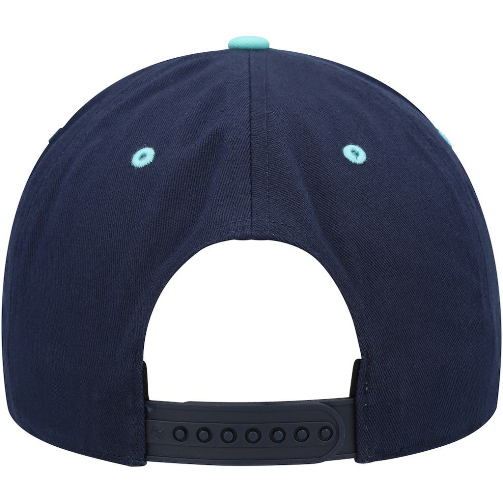 Seattle Kraken '47 Super Hitch Adjustable Snapback Hat - Deep Sea Blue/Light Blue - NHL