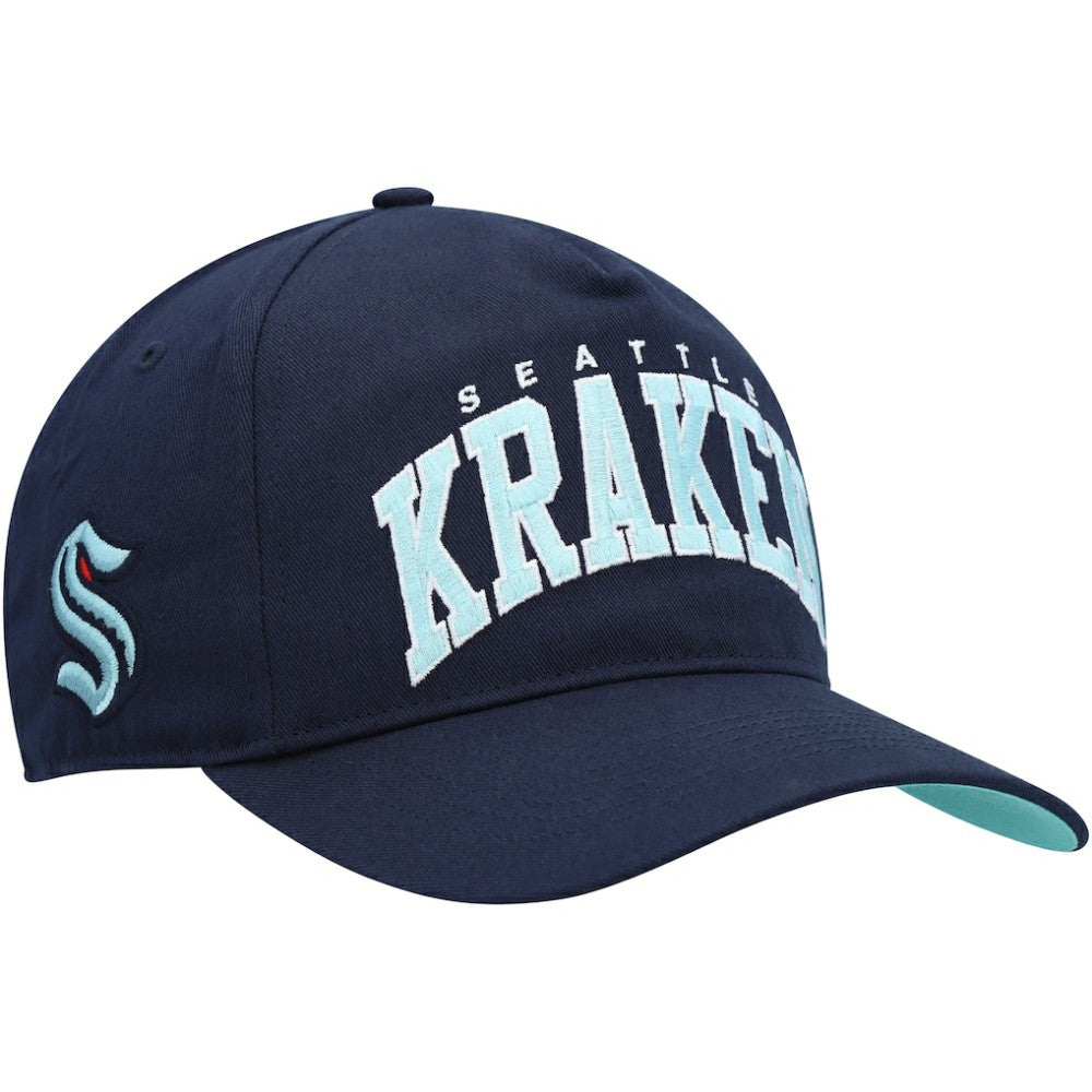 Seattle Kraken '47 Block Arch Hitch Snapback Hat - Deep Sea Blue - NHL