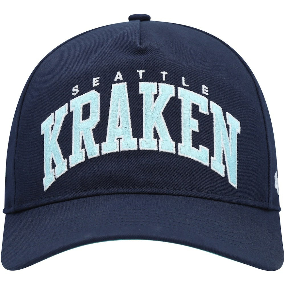 Seattle Kraken '47 Block Arch Hitch Snapback Hat - Deep Sea Blue - NHL