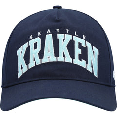 Seattle Kraken '47 Block Arch Hitch Snapback Hat - Deep Sea Blue - NHL
