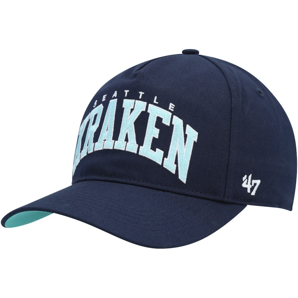 Seattle Kraken '47 Block Arch Hitch Snapback Hat - Deep Sea Blue - NHL