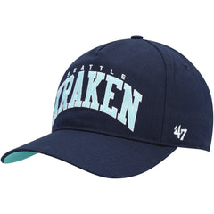 Seattle Kraken '47 Block Arch Hitch Snapback Hat - Deep Sea Blue - NHL