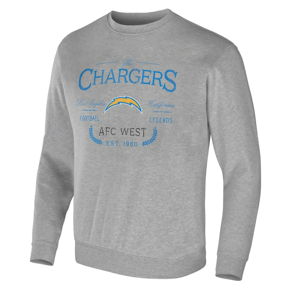 Los Angeles Chargers NFL x Darius Rucker Collection Pullover Sweatshirt Heather Gray | Fanatics
