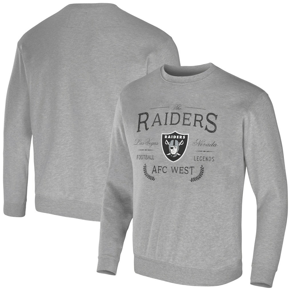 Las Vegas Raiders NFL x Darius Rucker Collection Pullover Sweatshirt Heather Gray | Fanatics