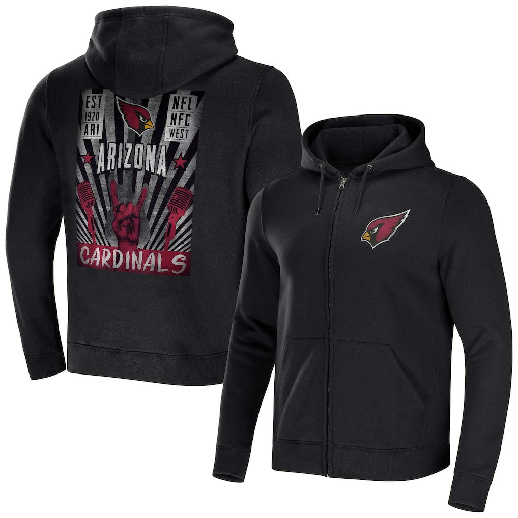 Arizona Cardinals NFL x Darius Rucker Collection Rocker Full-Zip Hoodie Black | Fanatics
