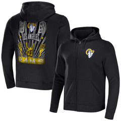 Los Angeles Rams NFL x Darius Rucker Collection Rocker Full-Zip Hoodie Black | Fanatics