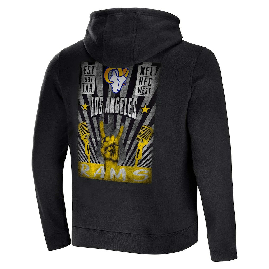 Los Angeles Rams NFL x Darius Rucker Collection Rocker Full-Zip Hoodie Black | Fanatics