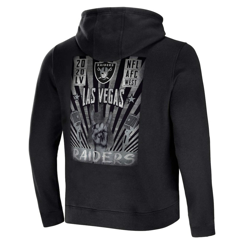 Las Vegas Raiders NFL x Darius Rucker Collection Rocker Full-Zip Hoodie Black | Fanatics