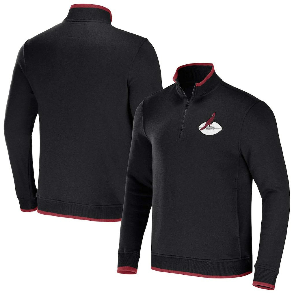 Arizona Cardinals NFL x Darius Rucker Collection Logo Quarter-Zip Top Black | Fanatics