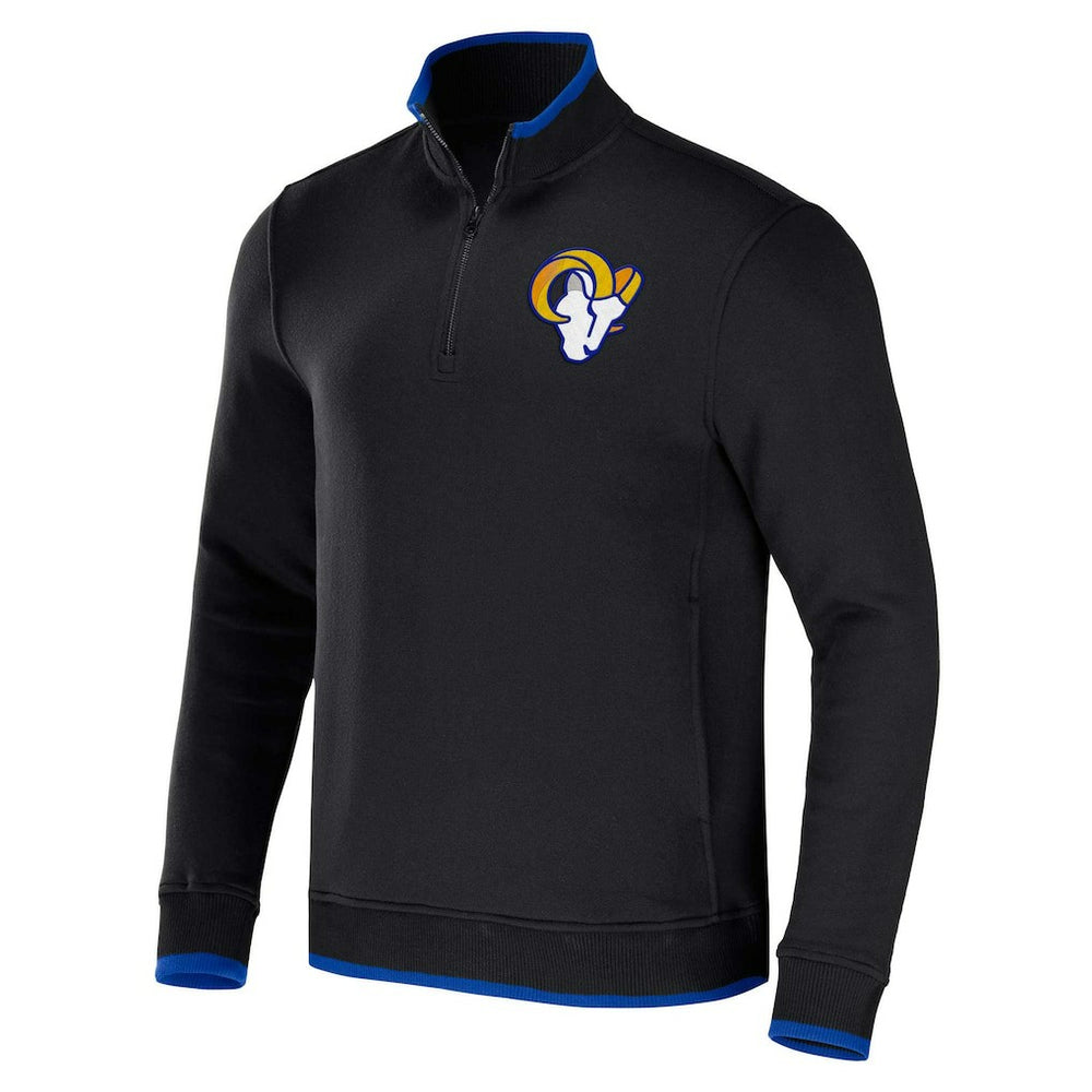 Los Angeles Rams NFL x Darius Rucker Collection Logo Quarter-Zip Top Black | Fanatics