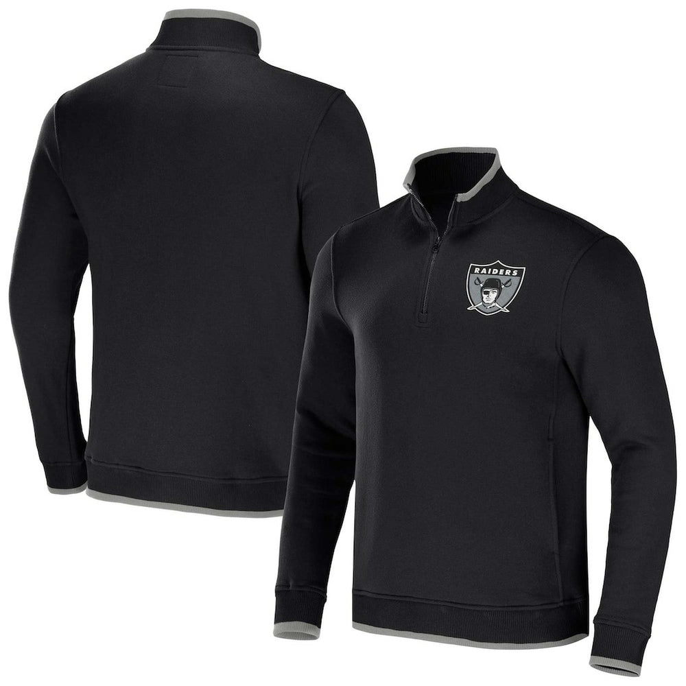 Las Vegas Raiders NFL x Darius Rucker Collection Logo Quarter-Zip Top Black | Fanatics