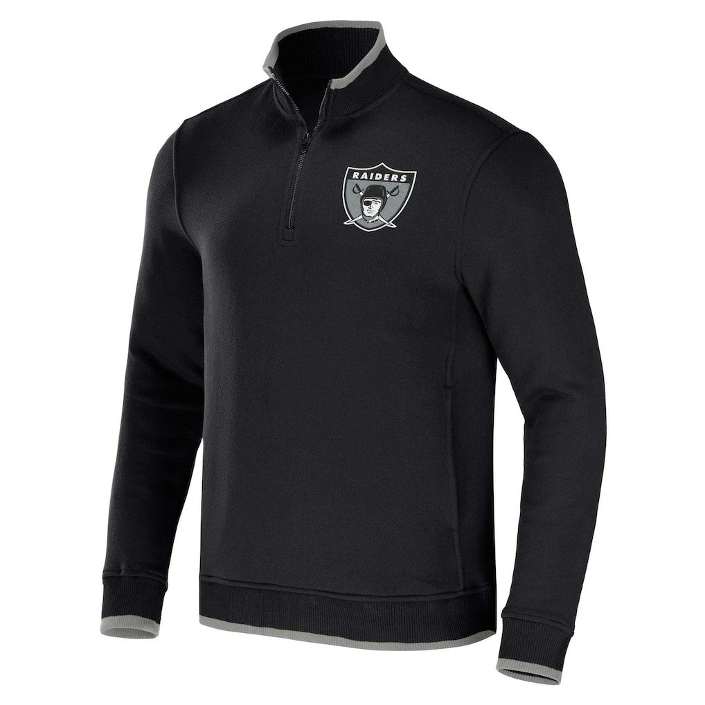 Las Vegas Raiders NFL x Darius Rucker Collection Logo Quarter-Zip Top Black | Fanatics