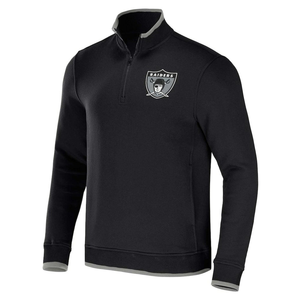 Las Vegas Raiders NFL x Darius Rucker Collection Logo Quarter-Zip Top Black | Fanatics