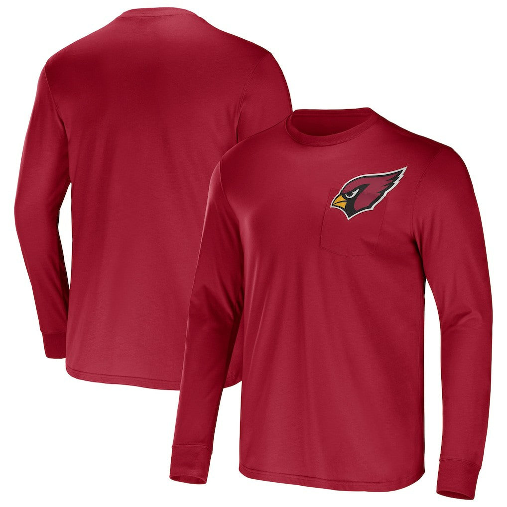 Arizona Cardinals NFL x Darius Rucker Collection Team Long Sleeve Pocket T-Shirt Cardinal | Fanatics