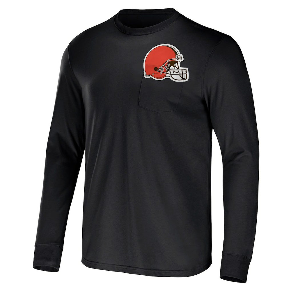 Cleveland Browns NFL x Darius Rucker Collection Team Long Sleeve Pocket T-Shirt Brown | Fanatics