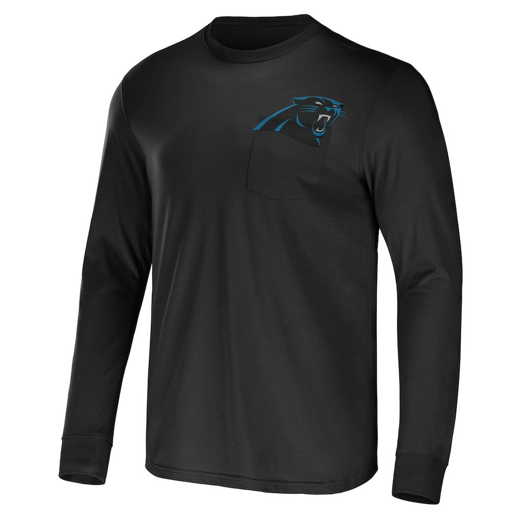 Carolina Panthers NFL x Darius Rucker Collection Team Long Sleeve Pocket T-Shirt Black | Fanatics