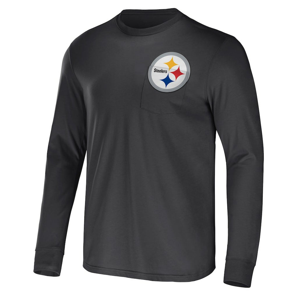 Pittsburgh Steelers NFL x Darius Rucker Collection Team Long Sleeve Pocket T-Shirt Black | Fanatics
