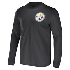 Pittsburgh Steelers NFL x Darius Rucker Collection Team Long Sleeve Pocket T-Shirt Black | Fanatics