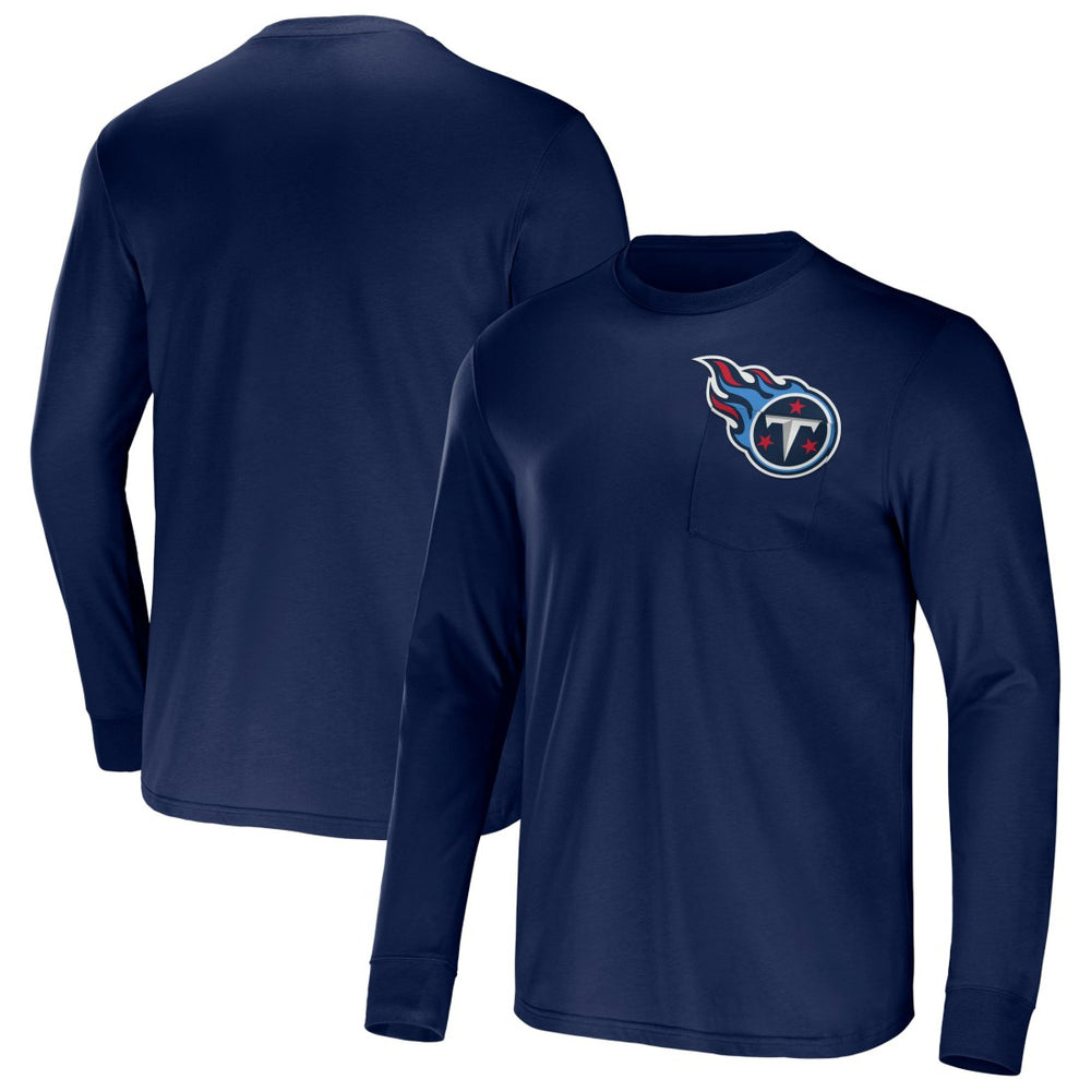 Tennessee Titans NFL x Darius Rucker Collection Team Long Sleeve Pocket T-Shirt Navy | Fanatics