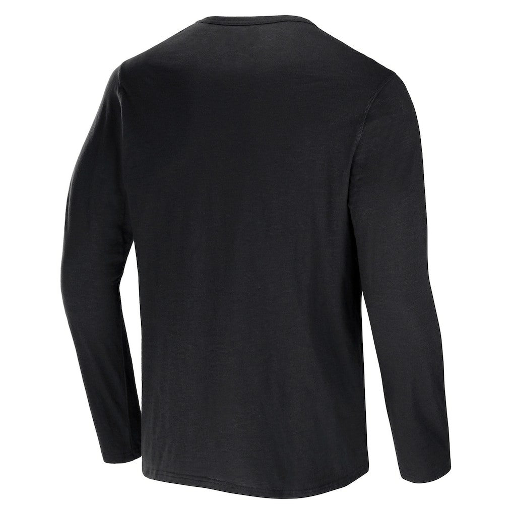 Cleveland Browns NFL x Darius Rucker Collection Slub Jersey Henley Long Sleeve T-Shirt Black | Fanatics