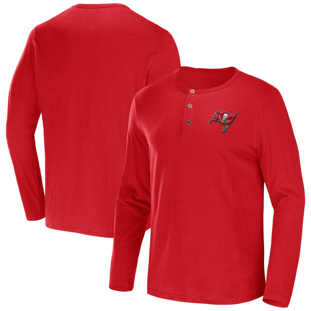Tampa Bay Buccaneers NFL x Darius Rucker Collection Slub Jersey Henley Long Sleeve T-Shirt Red | Fanatics