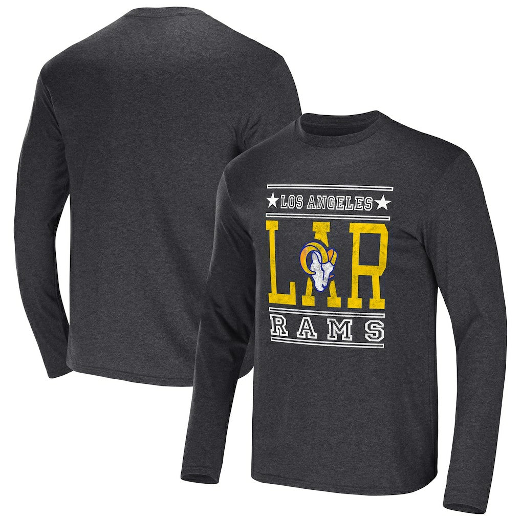 Los Angeles Rams NFL x Darius Rucker Collection Long Sleeve T-Shirt Heathered Charcoal | Fanatics
