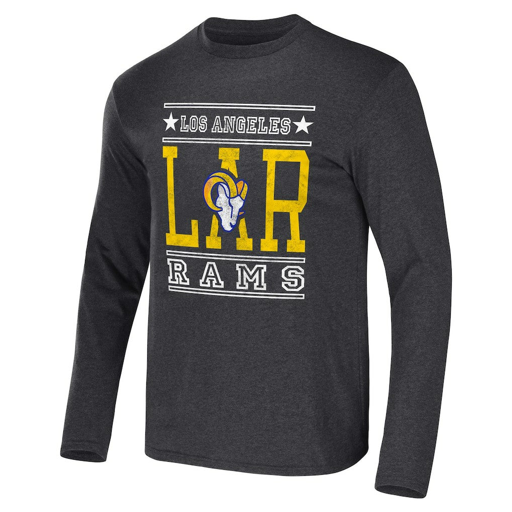 Los Angeles Rams NFL x Darius Rucker Collection Long Sleeve T-Shirt Heathered Charcoal | Fanatics
