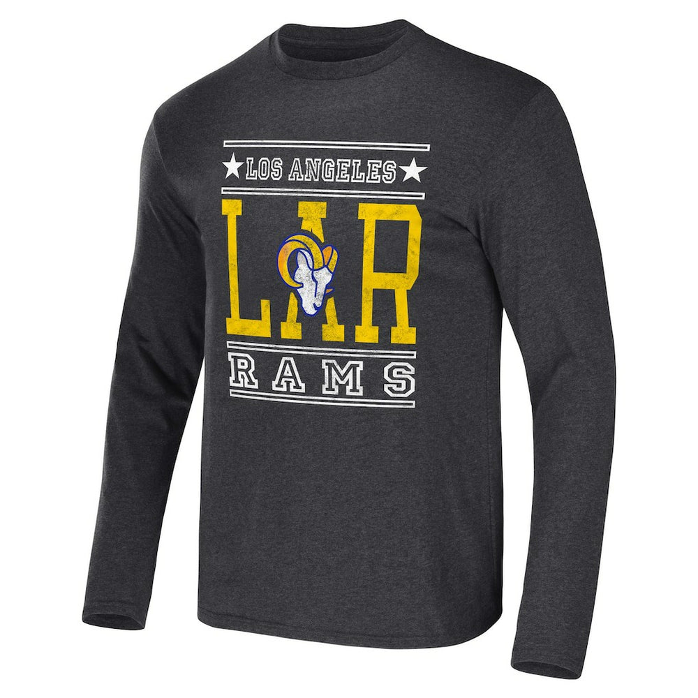 Los Angeles Rams NFL x Darius Rucker Collection Long Sleeve T-Shirt Heathered Charcoal | Fanatics